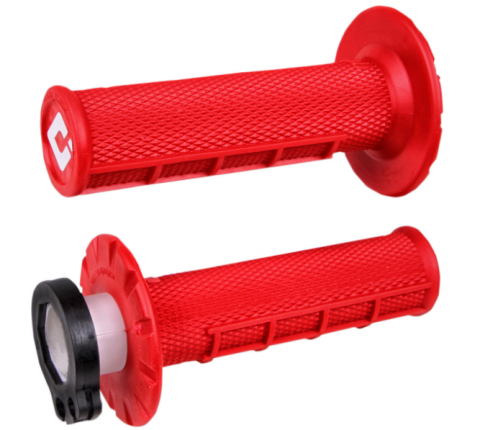 ODI Lock-On Half Waffle Grip Red